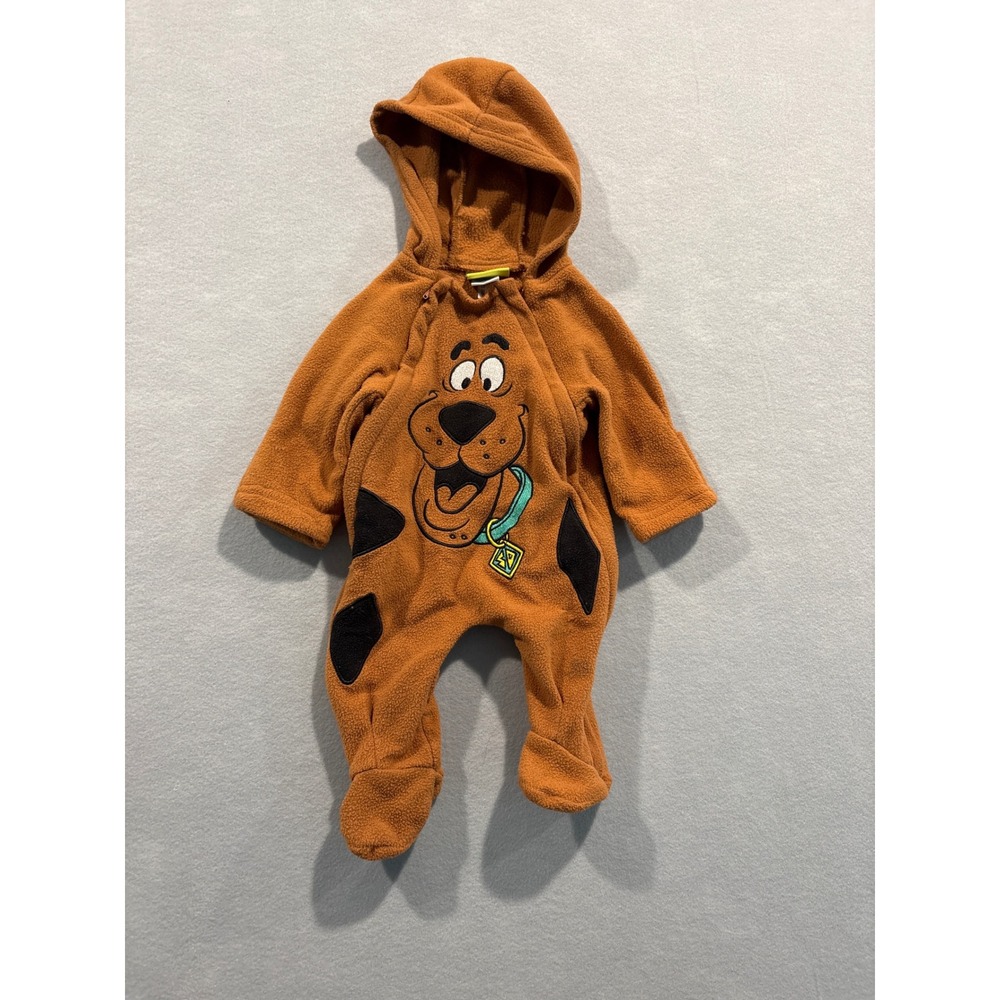Scooby-Doo Baby Fleece Hooded Footed Sleeper Brown 0-3 Months SWB3643DG